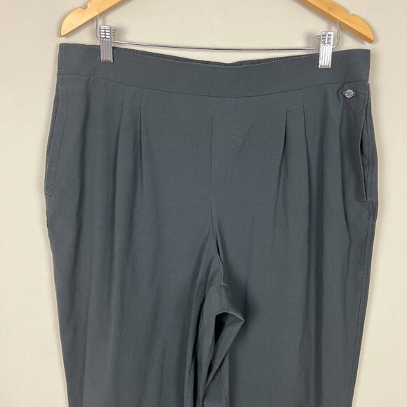 CALIA Pants Womens XL Black Cropped Pleated Stretch High Rise Tapered Activewear - Picture 4 of 10